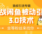 狼叔实战闲鱼被动引流3.0技术,无限上架玩法,免费送被动引流,高阶玩法实战总结-网创资源吧