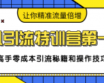 卓凡引流特训营第一期：高手零成本引流秘籍和操作技巧，让你精准流量倍增-网创资源吧