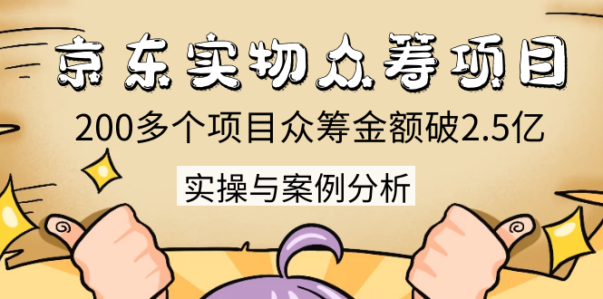 京东实物众筹项目：200多个项目众筹金额破2.5亿，实操与案例分析（4节课）-网创资源吧