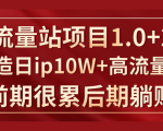 《大流量站项目1.0+2.0》打造日IP10W+高流量站,前期很累后期躺赚-网创资源吧