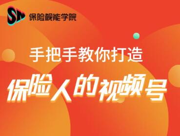 保险视能学院：手把手教你打造保险人的视频号【视频课程】-网创资源吧