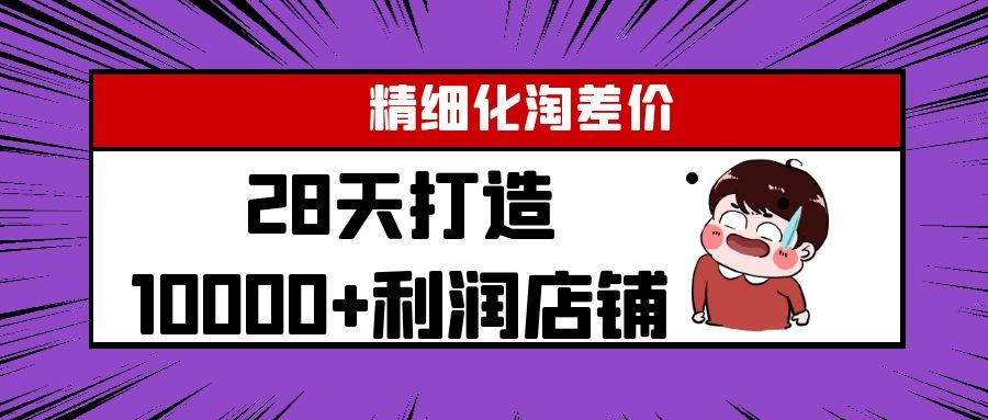 Yl精细化淘差价28天打造10000+利润店铺，精细化选品项目（附软件）-网创资源吧