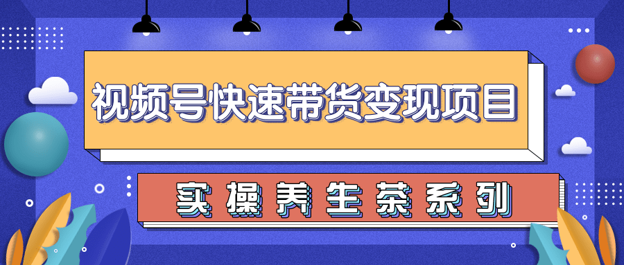 柚子视频号带货实操变现项目，零基础操作养身茶月入10000+-网创资源吧