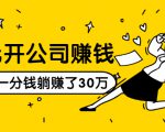 0元开公司赚钱,不花一分钱几天躺赚了30多万,详细操作流程!-网创资源吧