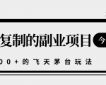 揭秘人人可复制的副业项目,能够实现日入10000+的撸飞天茅台玩法-网创资源吧