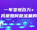 不会引流?强子:一年变现百万+,我是如何做流量的?-网创资源吧