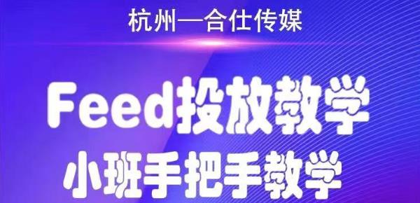 合仕传媒Feed投放教学，手把手教学，开车烧钱必须自己会-网创资源吧