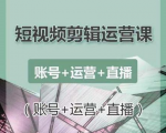 南小北短视频剪辑运营课:账号+运营+直播,零基础学习手机剪辑【视频课程】-网创资源吧