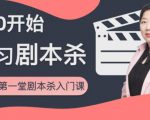 红娘子·从0开始学习剧本杀，你的第一堂剧本杀入门课 简单易懂 市场需求大-网创资源吧