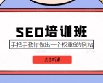 SEO培训班课程，手把手教你做出一个权重6的例站，价值8000元-网创资源吧