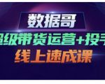 数据哥·超级带货运营+投手线上速成课，快速提升运营和熟悉学会投手技巧-网创资源吧