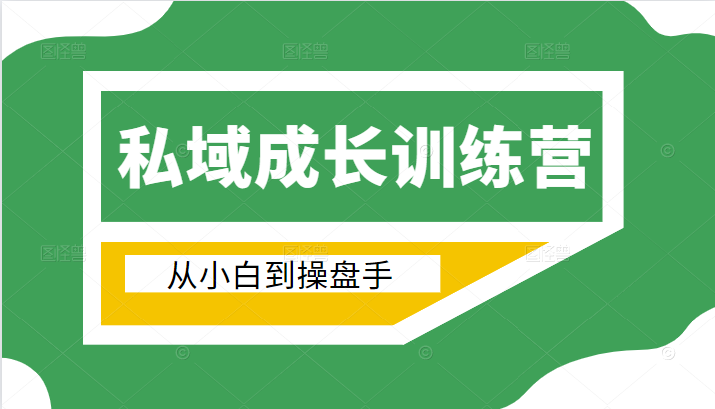 电商私域成长训练营，从小白到操盘手（价值999元）-网创资源吧
