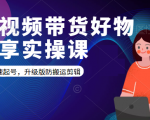 短视频带货好物分享实操课:快速起号,升级版防搬运剪辑-网创资源吧