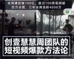 创壹慧慧周短视频爆款方法论，让你快速入门、少走弯路、节省试错成本-网创资源吧