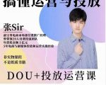 张sir的dou+投放运营课：搞懂运营与投放，全面提升账号的流量运营效率-网创资源吧