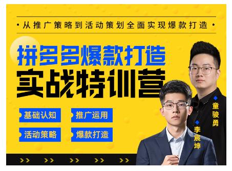 玺承云·拼多多爆款打造实战特训营，一套从入门到高手课程，让你快速拿捏拼多多-网创资源吧