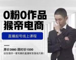 猴帝电商直播起号课,零粉零作品开播底层逻辑,直播五天打爆广场流量-网创资源吧