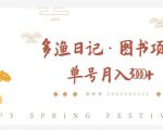 多渔日记·图书项目,无货源图书模式,纯搬运,单号月入4000+-网创资源吧