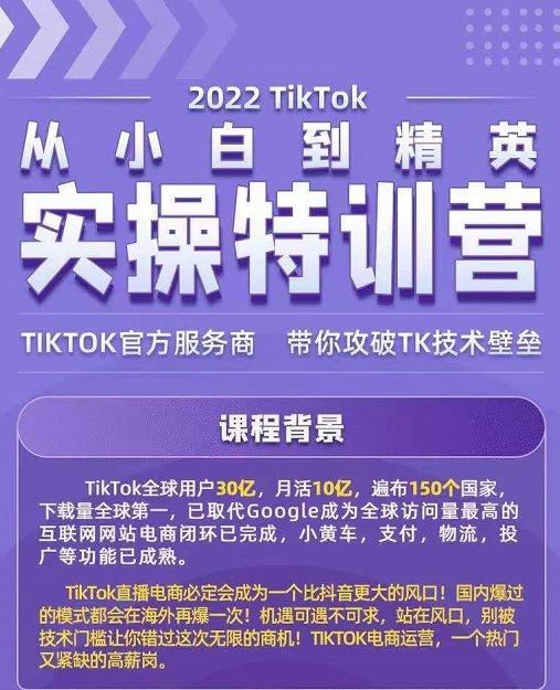 Seven漆·2022Tiktok从小白到精英实操特训营，带你掌握Tiktok账号运营-网创资源吧