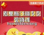 克里斯汀拼多多运营课,适合小白初涉平台,低成本入门-网创资源吧