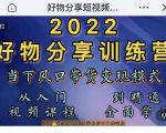 萌飞好物·2022抖音好物分享训练营,当下风口带货变现模式,从入门到精通-网创资源吧