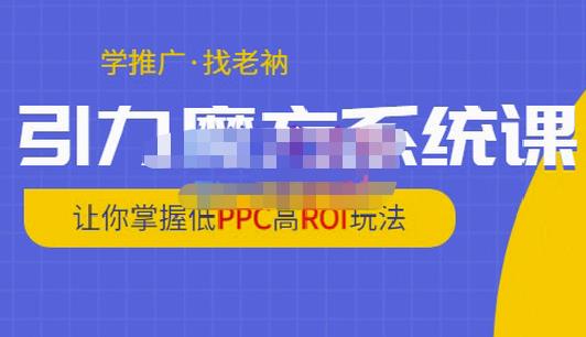 老衲·引力魔方系统课，让你掌握低PPC高ROI玩法，价值299元-网创资源吧