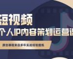 抖音短视频个人ip内容策划实操课,真正做到普通人也能实行落地-网创资源吧
