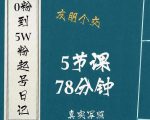 0粉到5万粉起号日记,大志参谋起号经历及变现逻辑-网创资源吧