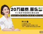 叶小鱼21天短视频文案拆书营，学完轻松搞定各类书单短视频文案-网创资源吧