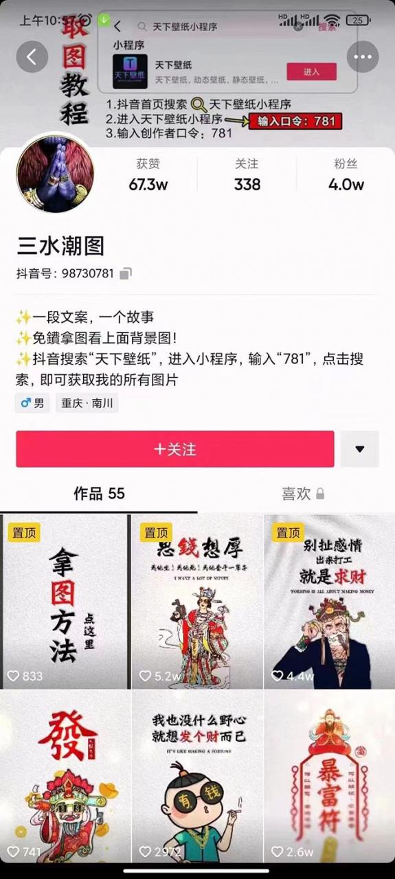 国潮壁纸变现项目，新手可操作日赚200+【素材+软件+教程】-网创资源吧