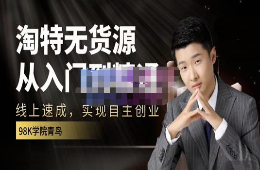 98k学院的淘特无货源线上速成课，从入门到精通，让你最小投入，最高回报-网创资源吧