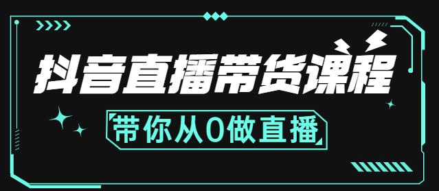 抖音直播带货课程：带你从0开始，学习主播、运营、中控分别要做什么-网创资源吧