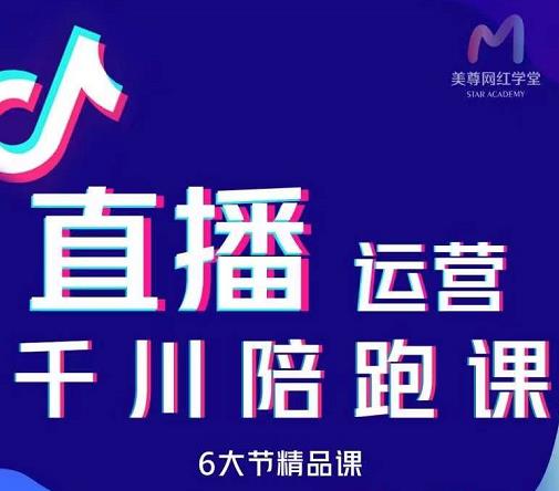 美尊-抖音直播运营千川系统课：直播​运营规划、起号、主播培养、千川投放等-网创资源吧