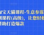 樊剑淘宝天猫课程-生意参谋数据分析系列课程(高级),让您轻松运营店铺,帮助打造爆款-网创资源吧