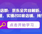 贝千电商店群:京东全类目解析,京东店群专业运营,实操200家店铺,纯实战经验-网创资源吧