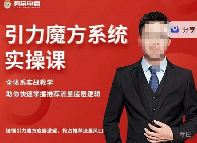 阿呆-引力魔方系统实操课，全体系实战教学，助你快速掌握推荐流量底层逻辑-网创资源吧