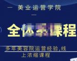 郑芳老师·网红美容院全套营销落地课程，多年美容院运营经验，线上浓缩课程-网创资源吧
