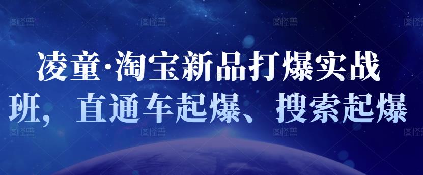 凌童·淘宝新品打爆实战班，直通车起爆、搜索起爆-网创资源吧