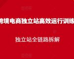 跨境电商独立站高效运行训练营,独立站全链路拆解-网创资源吧
