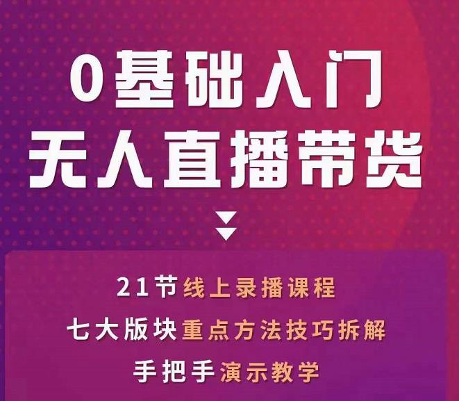 网红叫兽-抖音无人直播带货，一个人就可以搞定的直播带货实战课-网创资源吧