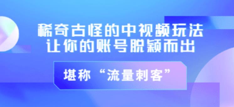 不讲李·稀奇古怪的冷门中视频冷门玩法，让你的账号脱颖而出，成为流量刺客！（图文+视频）-网创资源吧
