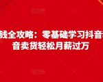 抖音电商赚钱全攻略:零基础学习抖音种草,靠抖音卖货轻松月薪过万-网创资源吧
