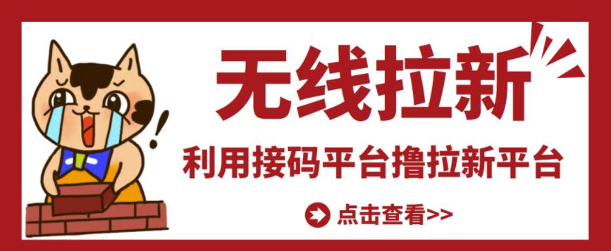 最新接码无限拉新项目，利用接码平台赚拉新平台差价，轻松日赚500+-网创资源吧