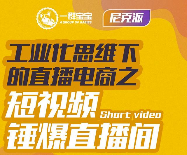 尼克派·工业化思维下的直播电商之短视频锤爆直播间，听话照做执行爆单-网创资源吧