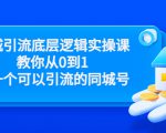 同城引流底层逻辑实操课，教你从0到1做一个可以引流的同城号（价值4980）-网创资源吧