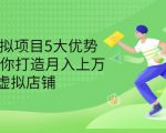 拆解虚拟项目5大优势，0基础教你打造月入上万虚拟店铺（无水印）-网创资源吧