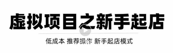 虚拟项目快速起店模式，0成本打造月入几万虚拟店铺！-网创资源吧