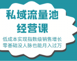 16堂私域流量池经营课:低成本实现指数级销售增长,零基础没人脉也能月入过万-网创资源吧