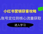小红书营销获客攻略：从账号定位到核心流量获取，爆款笔记打造-网创资源吧