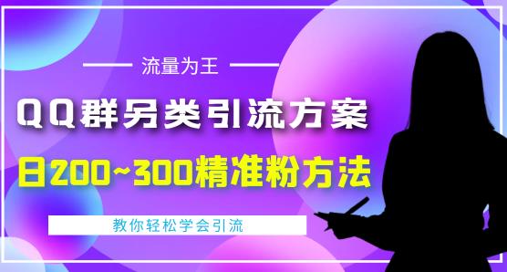 价值888的QQ群另类引流方案，半自动操作日200~300精准粉方法【视频教程】-网创资源吧